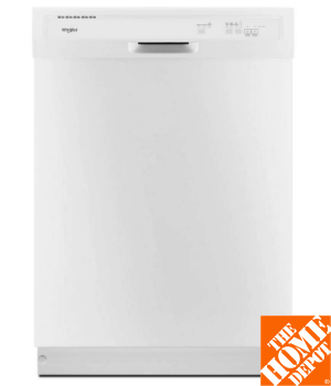 Whirlpool Front Control Built-In Tall Tub Dishwasher in White